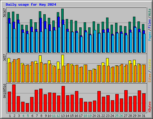 Daily usage for May 2024