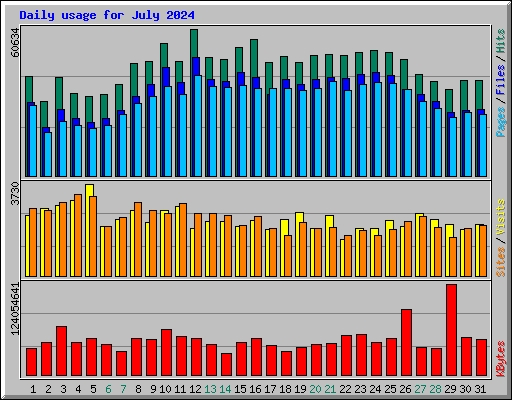 Daily usage for July 2024