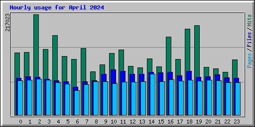 Hourly usage for April 2024